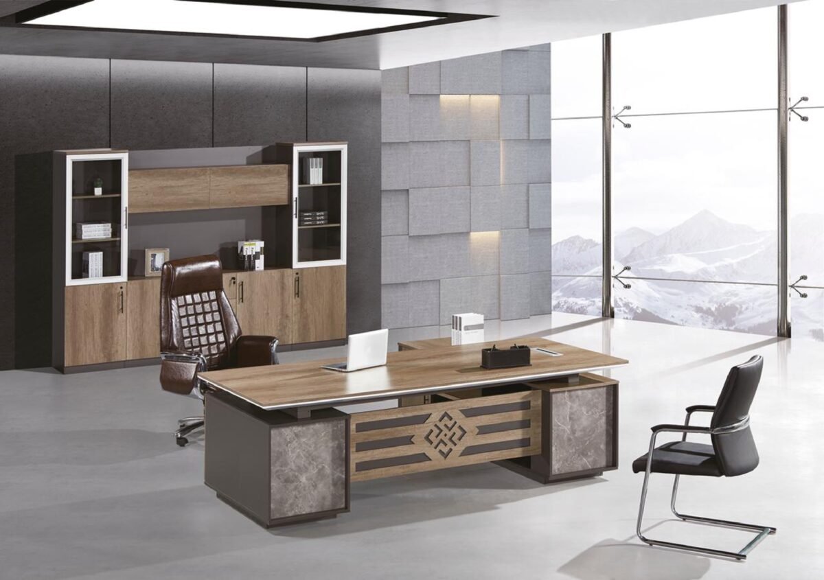 ⁦طقم مكتب بدوالب وطاولة شاي⁩ - الصورة ⁦1⁩