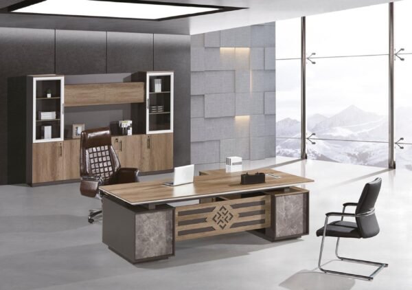 طقم مكتب بدوالب وطاولة شاي